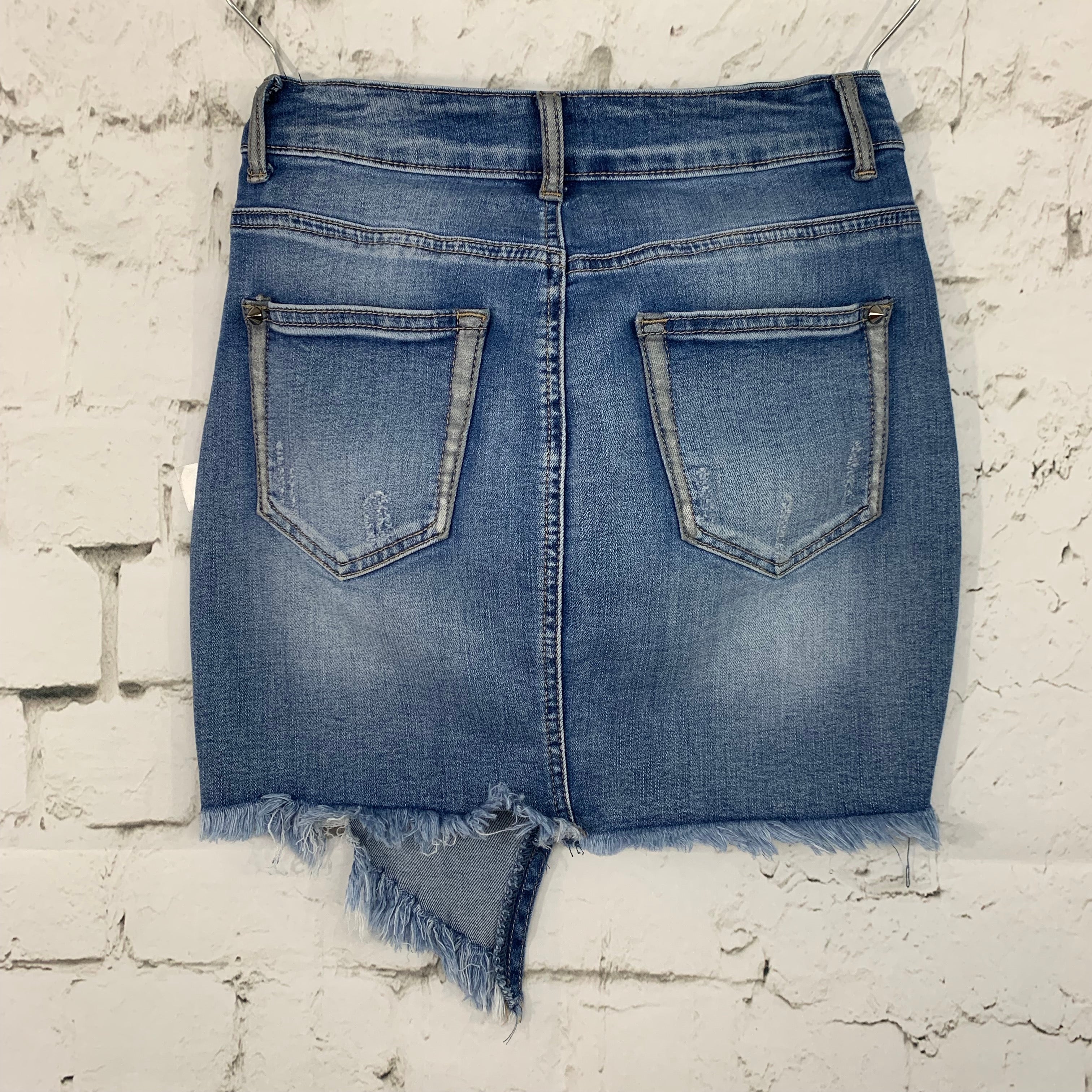 Custom Studded Denim Skirt