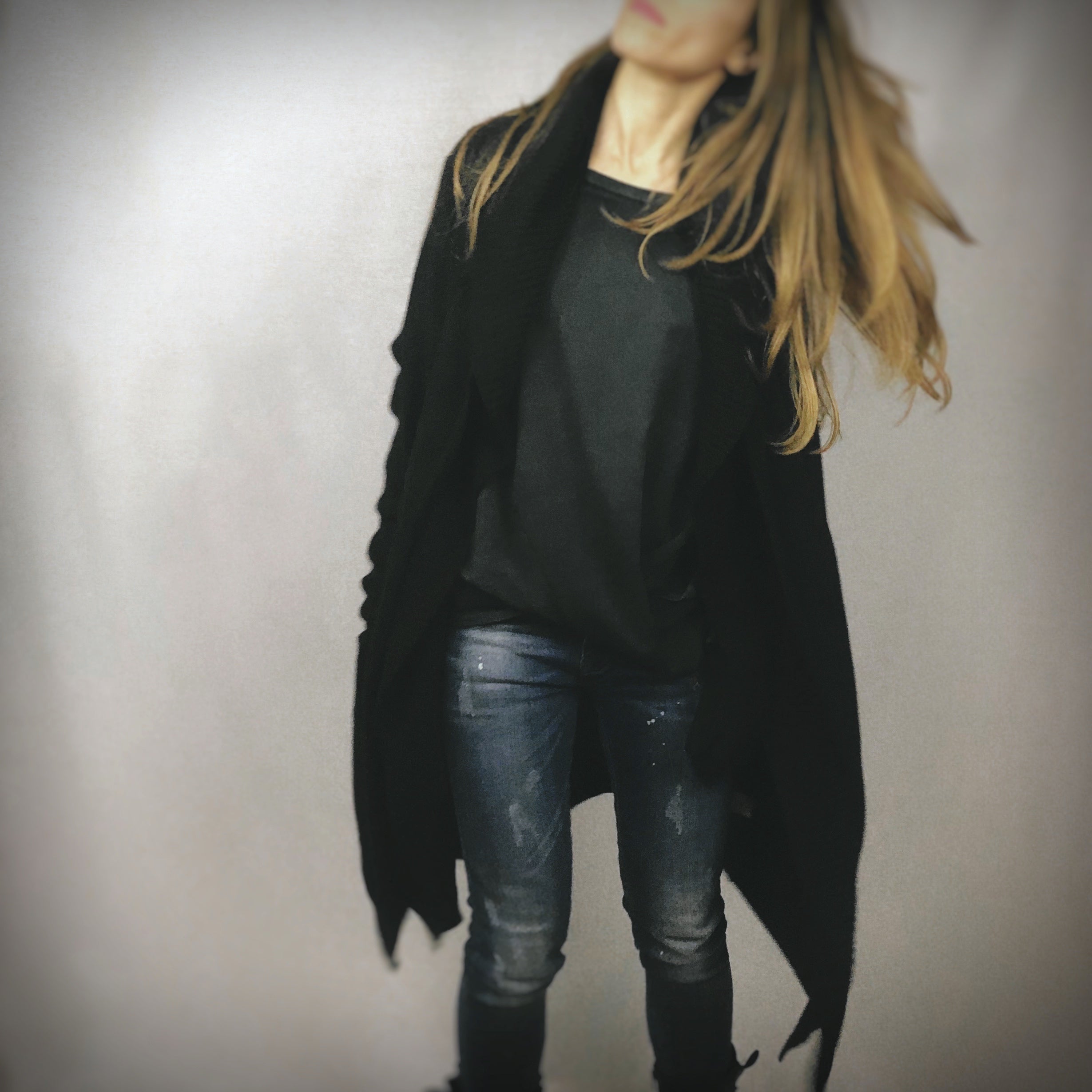 Long Draped Cardigan