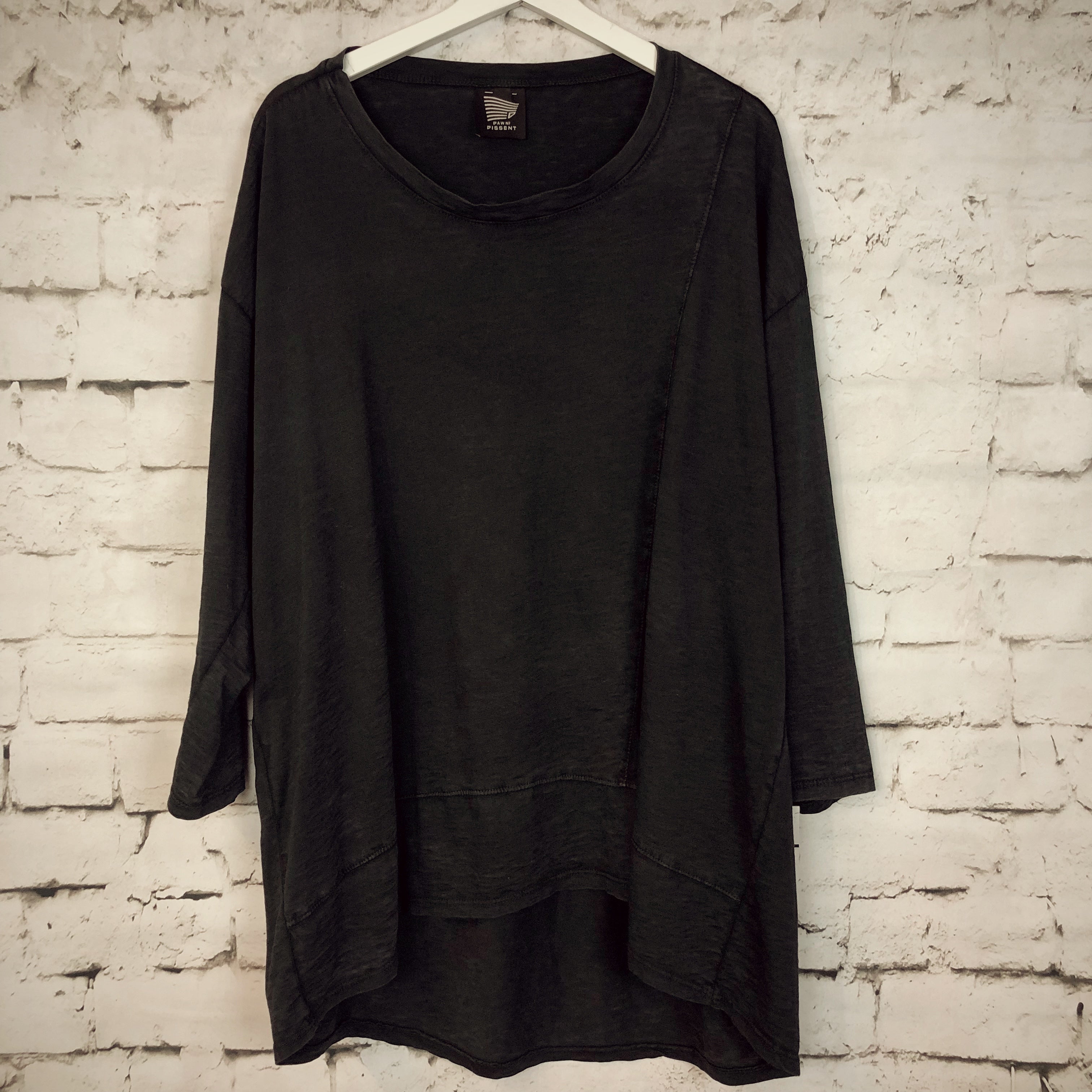 Cropped Asymmetrical Seam Tunic