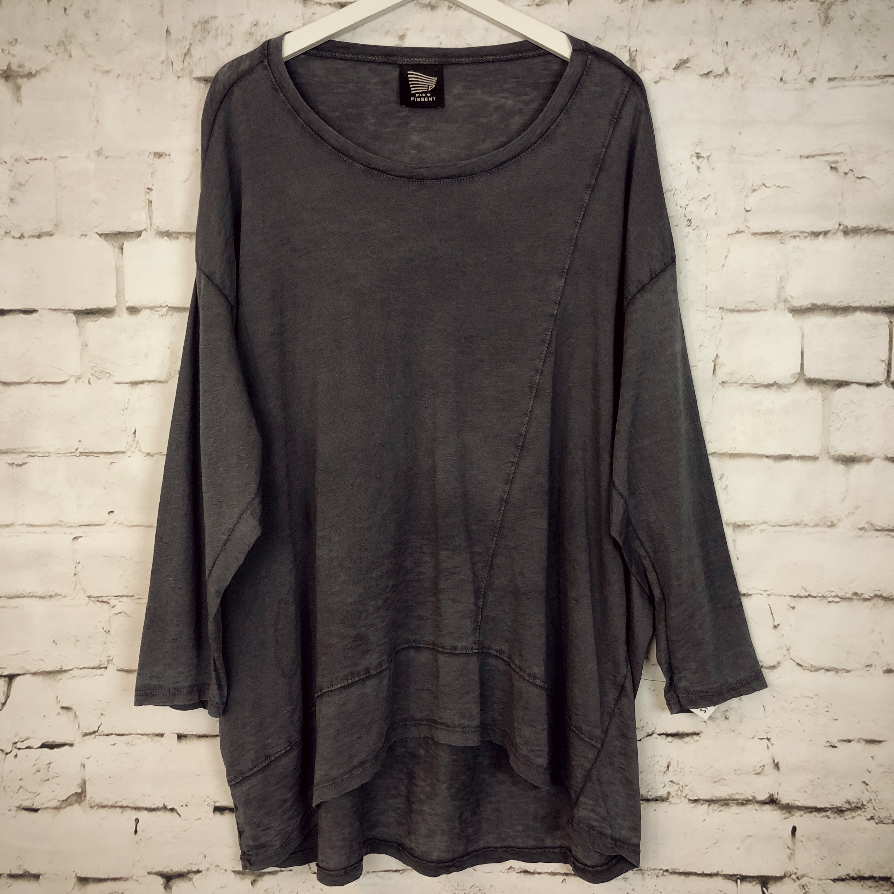 Cropped Asymmetrical Seam Tunic