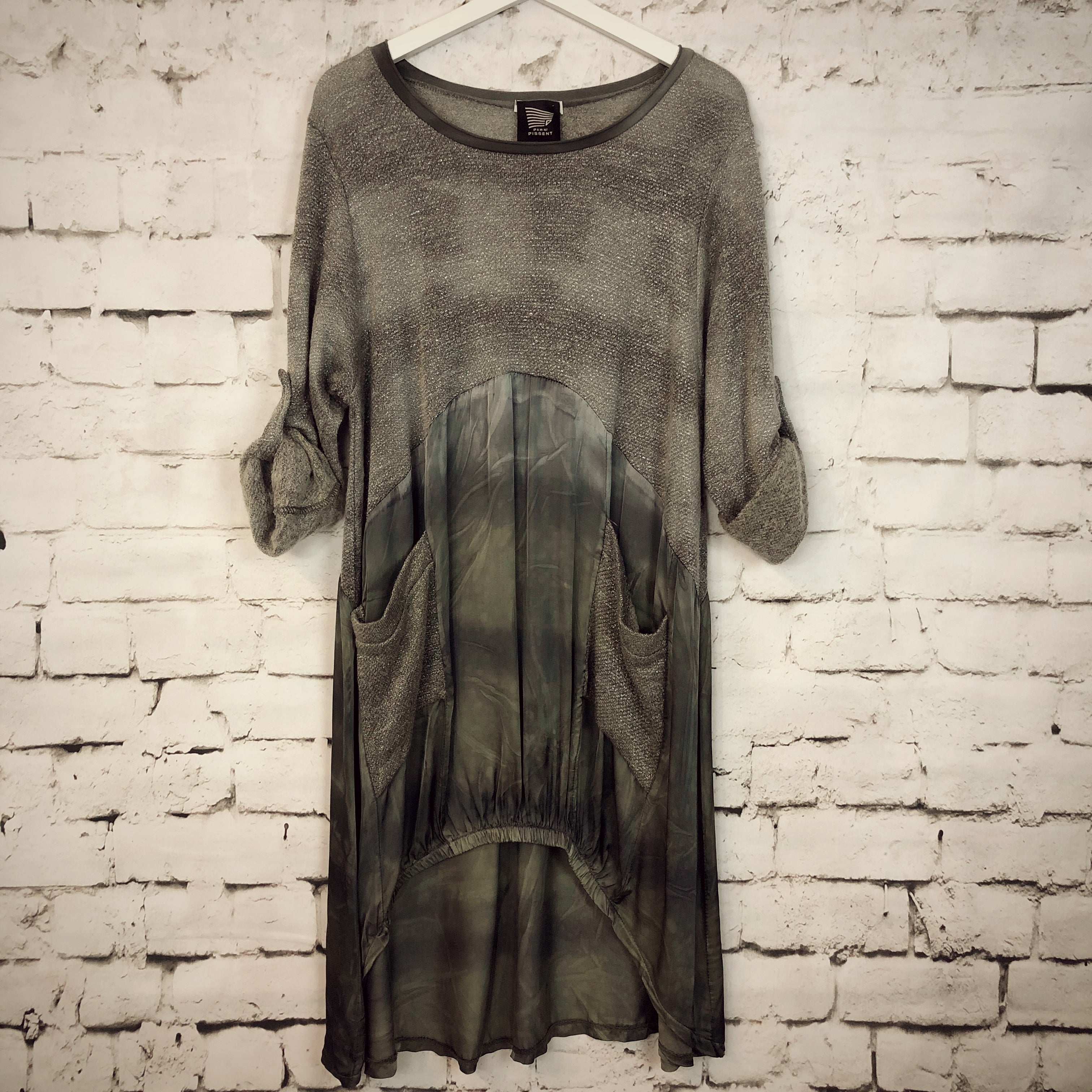 Metallic Mohair Tied-Dye Dress