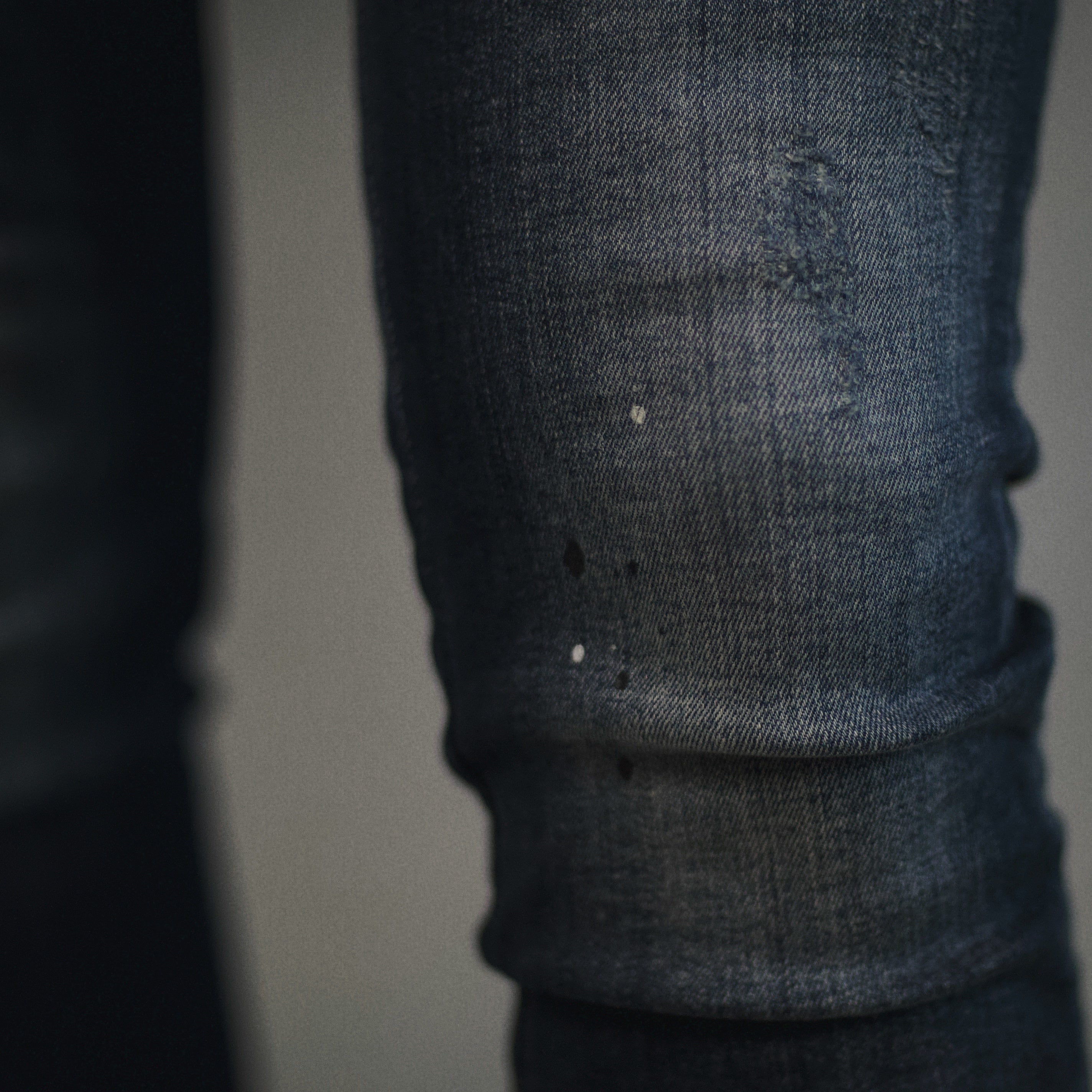 Stretch Skinny Denim With Ankle Zipper