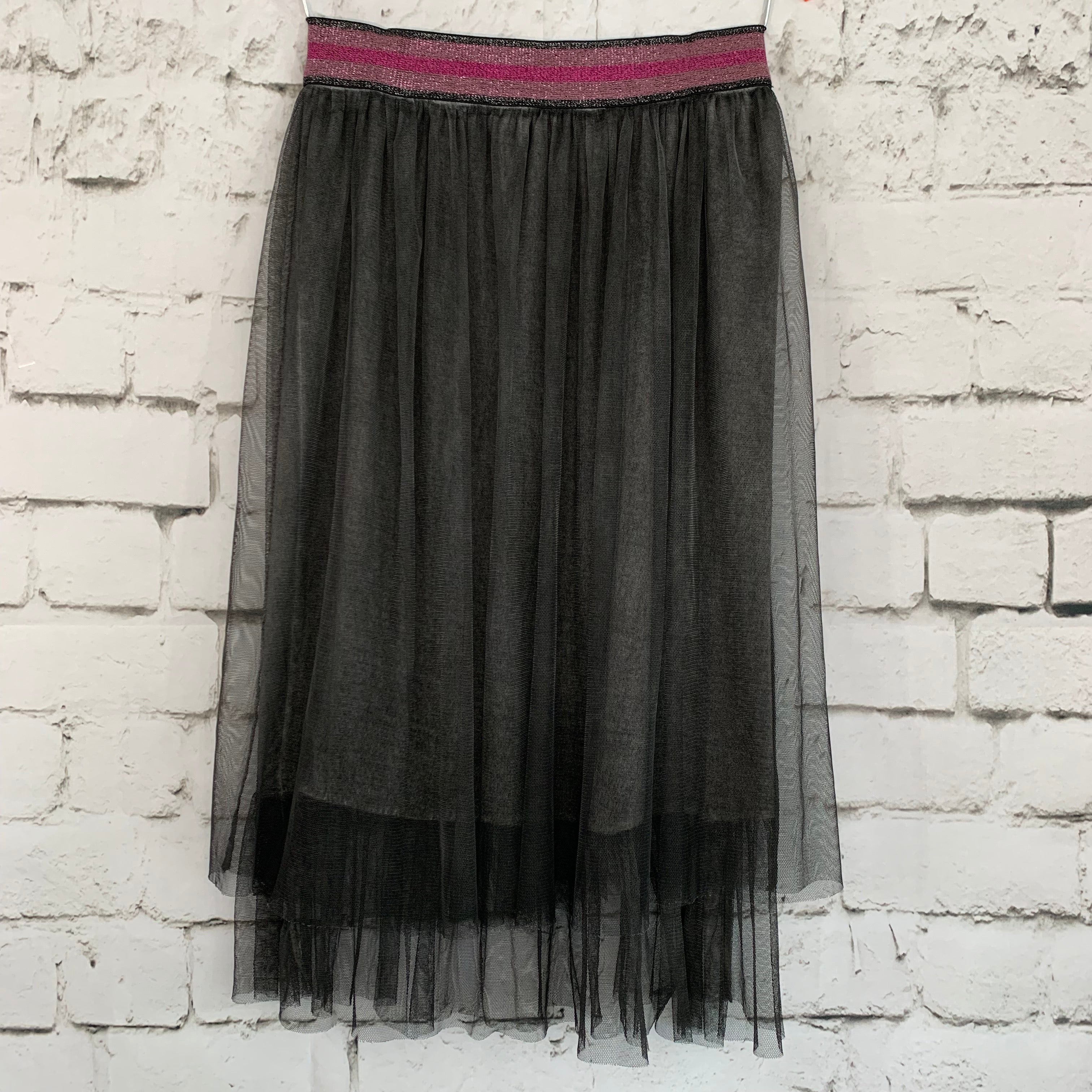 Gathered Double Layer Tulle Skirt