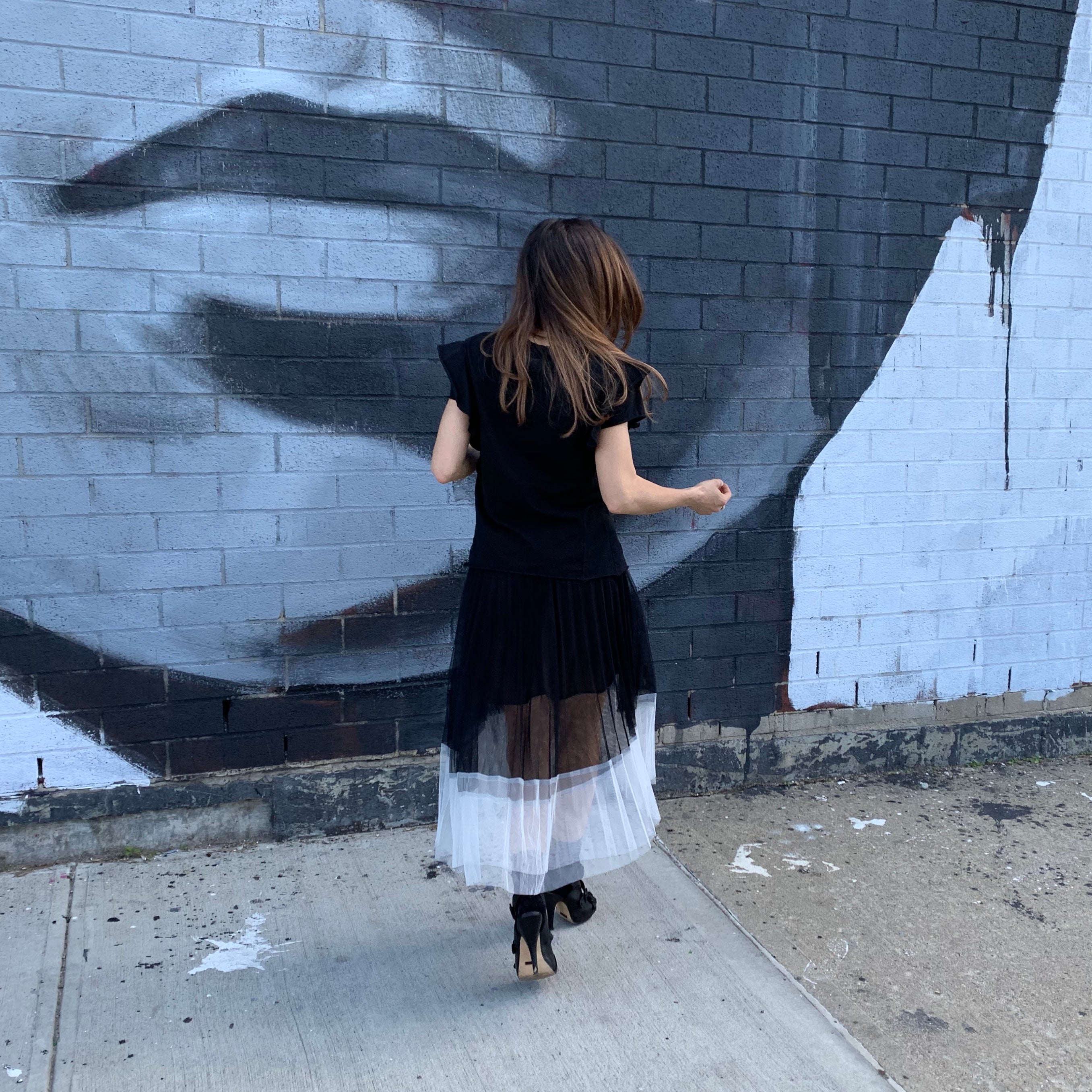 Contrast Double Tulle Skirt