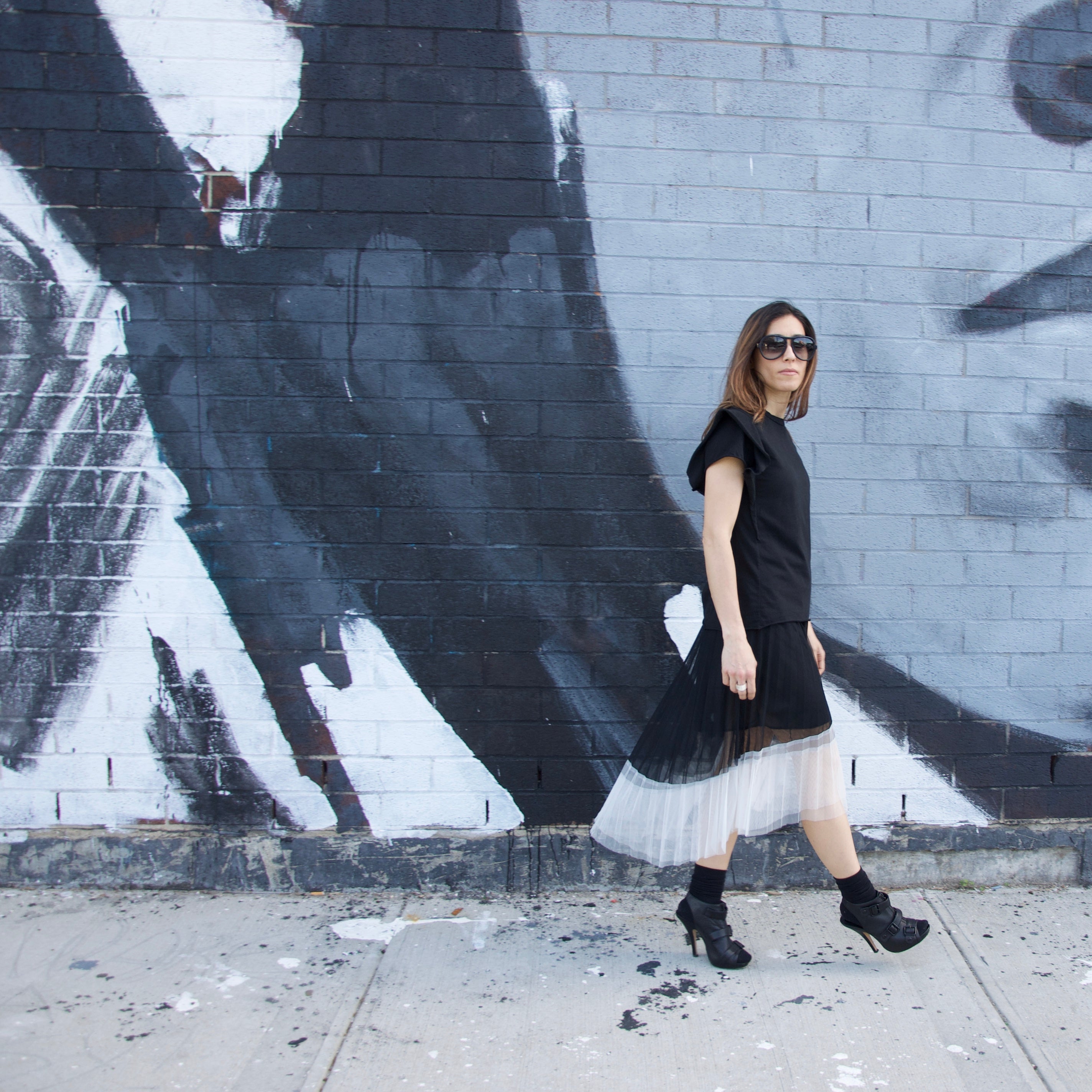 Contrast Double Tulle Skirt