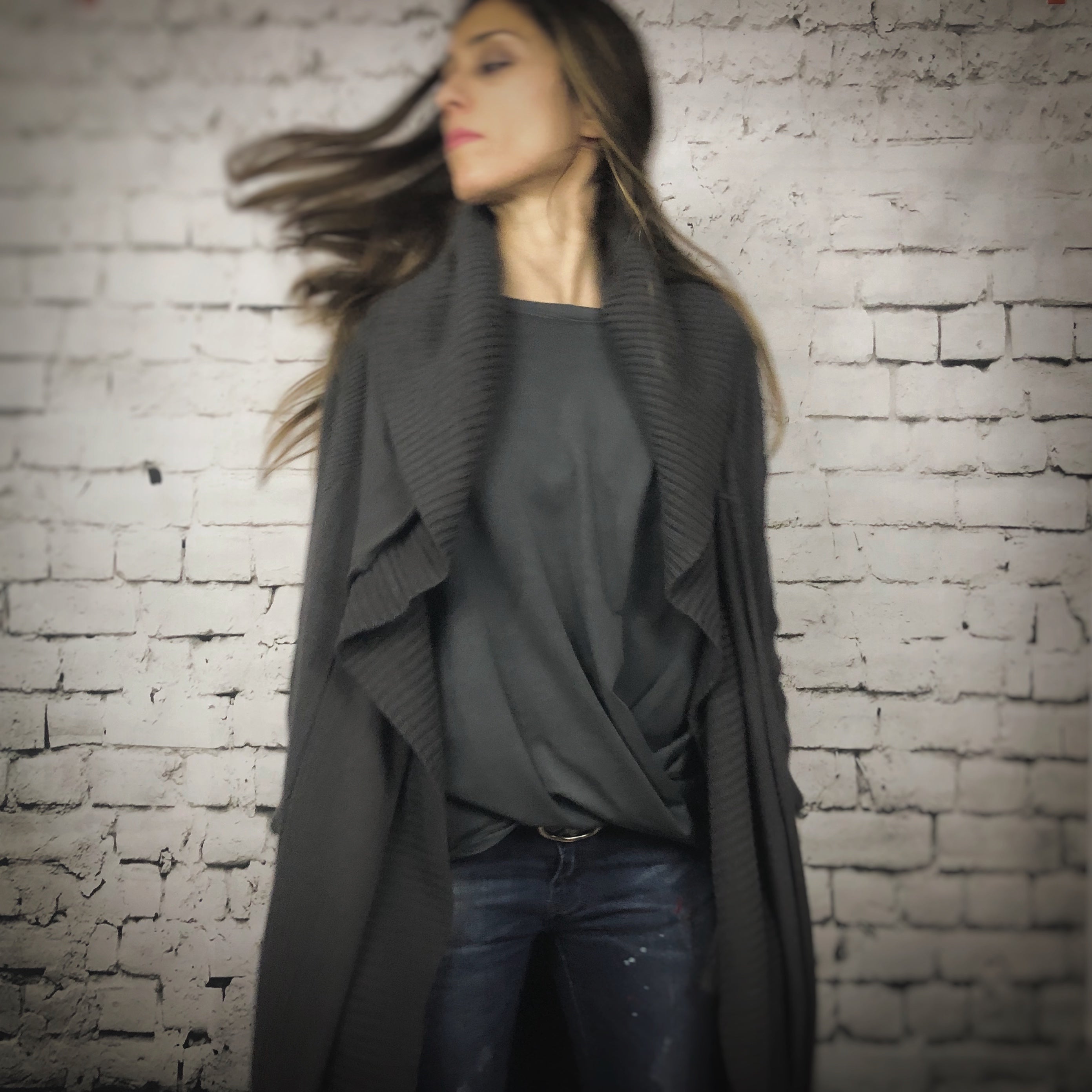 Long Draped Cardigan