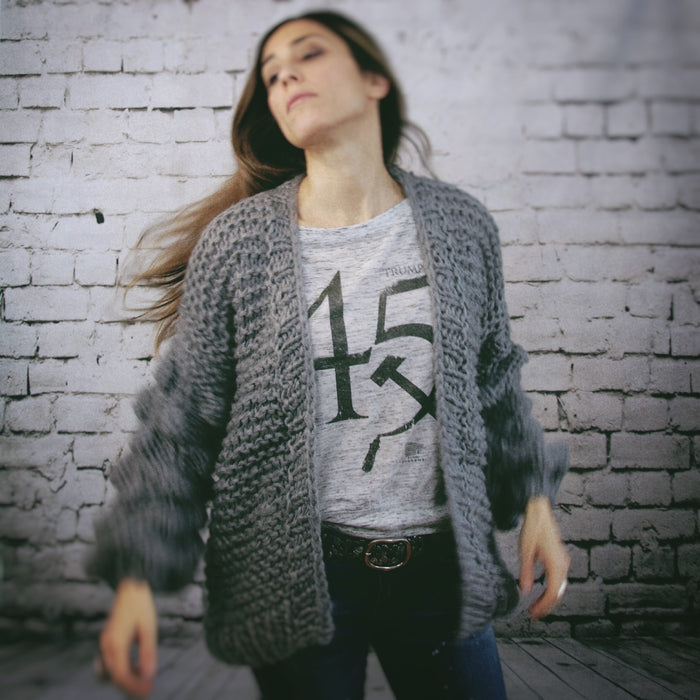 Handmade Pom Pom Bell Sleeves Cardigan