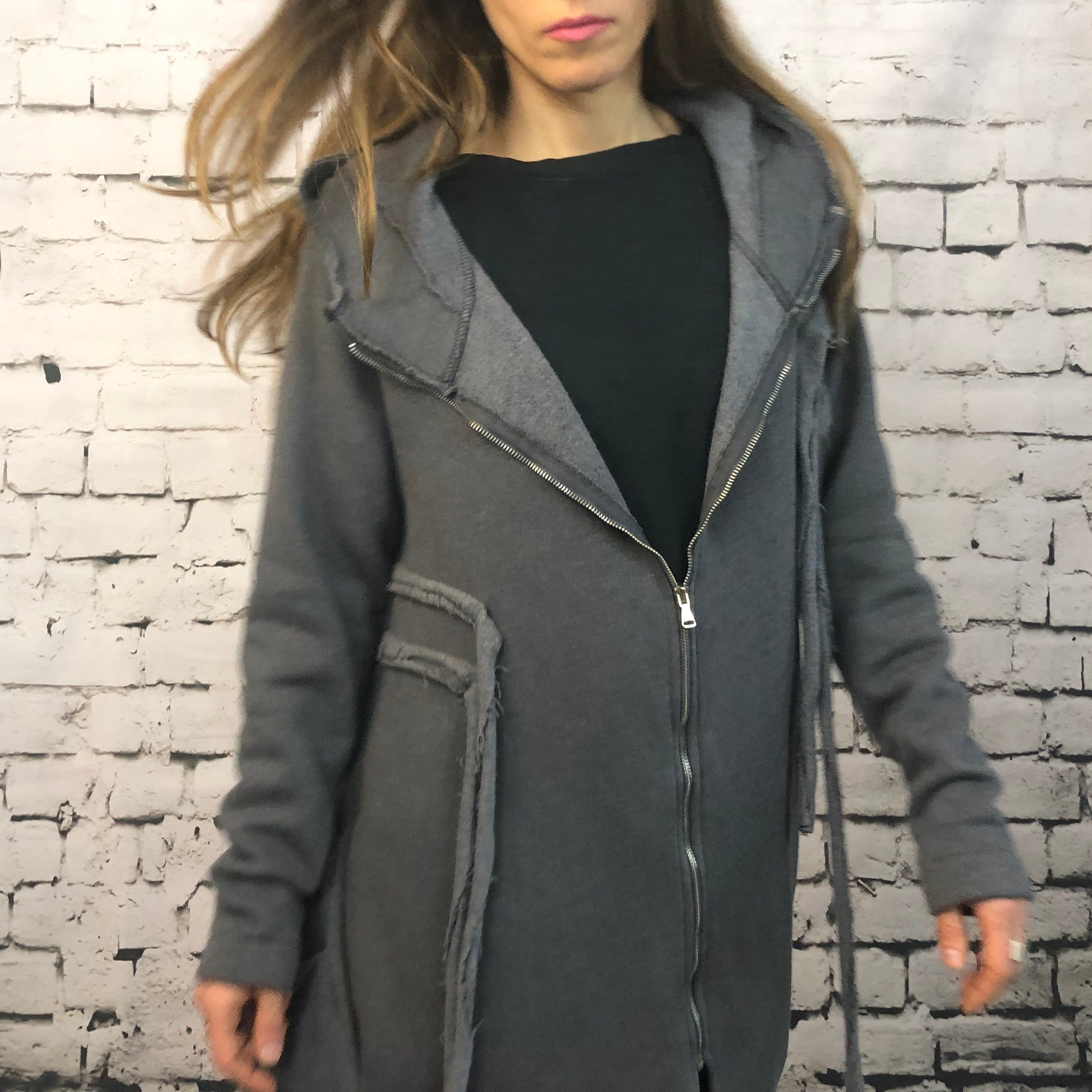 Chunky Fringe Sweat-Jacket
