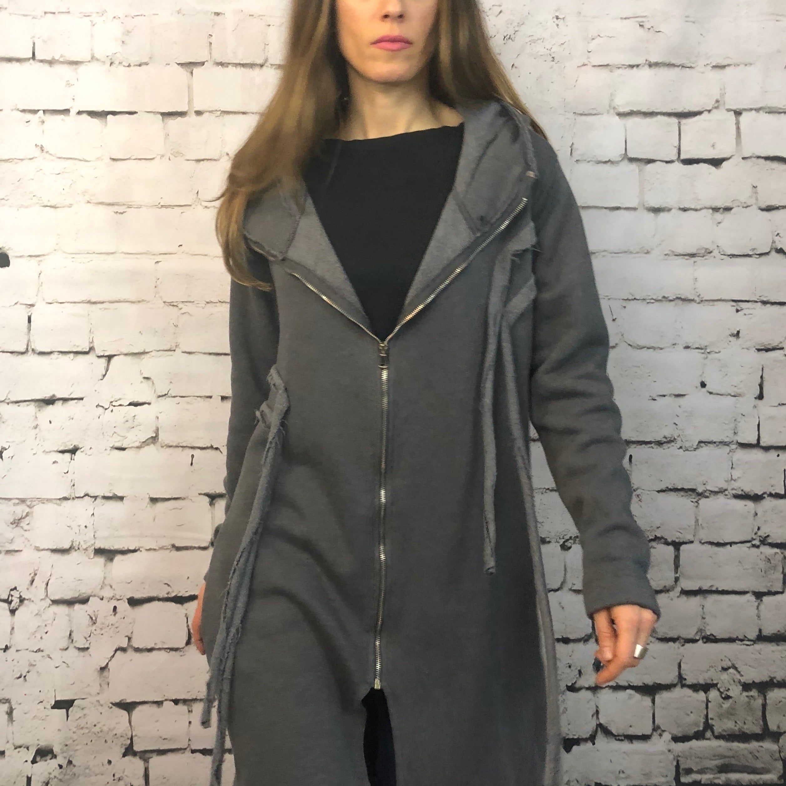 Chunky Fringe Sweat-Jacket