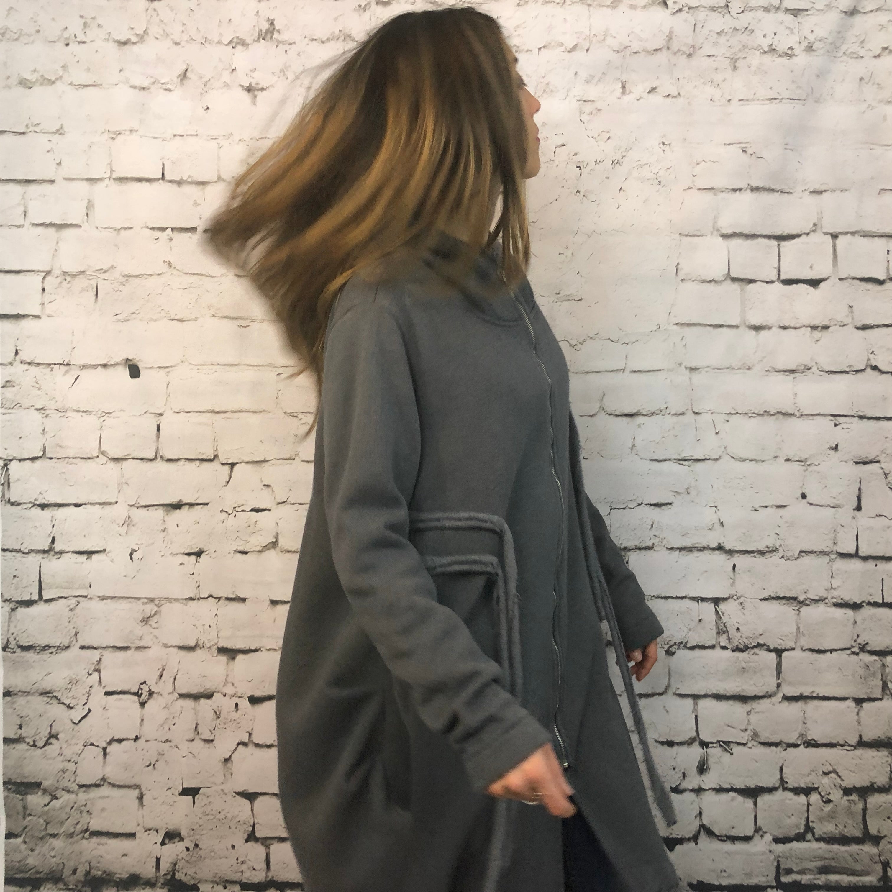 Chunky Fringe Sweat-Jacket